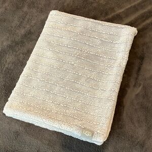 UGG Soft Gray Plush Blanket (Small)